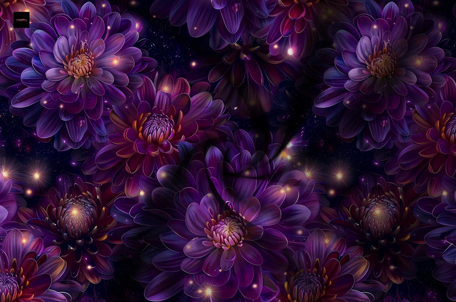 Lila Blumen Aktuellevorbestellung Stoff